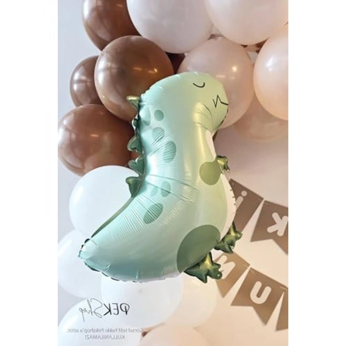 59x49 cm Ölçülerinde Retro Yeşil Dinozor Folyo Balon