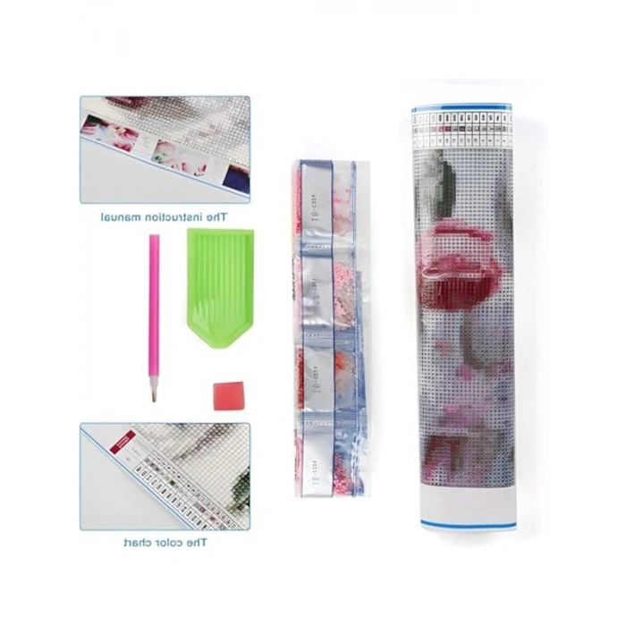 5D Yapışan Boncuk Mozaik Tablo, 40 * 50 cm Boyutunda