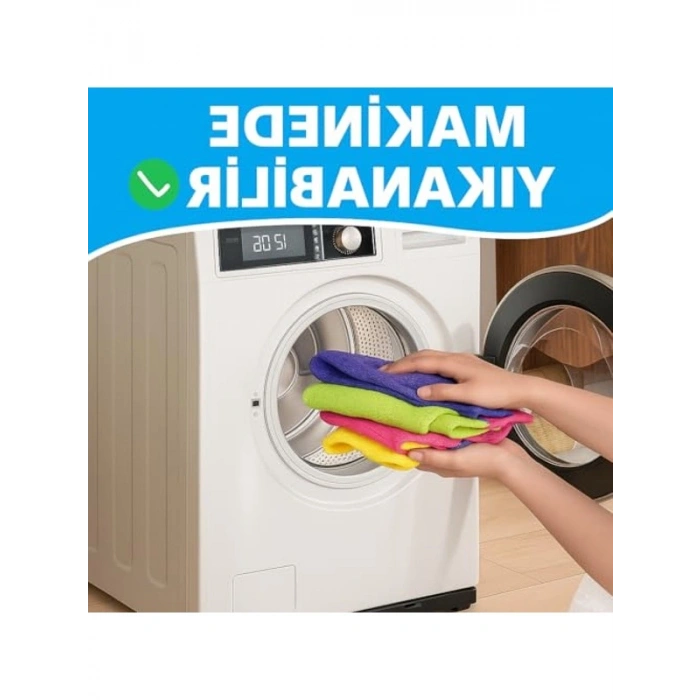 5’li Set Mikrofiber Temizlik Bezi, Ultra Emici ve Yumuşak