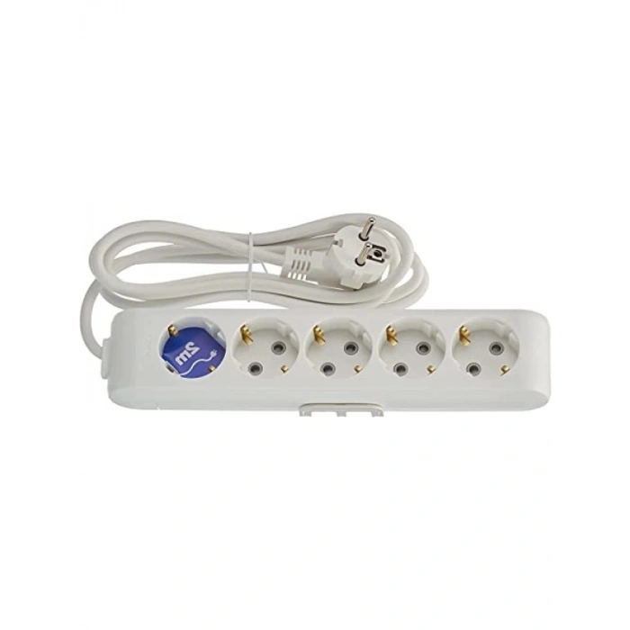 5li Topraklı Çocuk Korumalı Kablolu Priz (2mt)