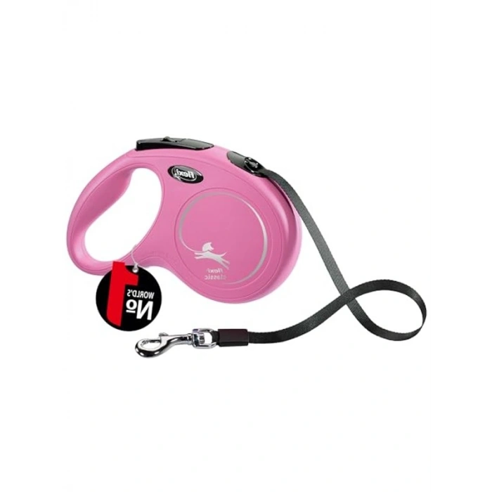 5MT Pembe Renkli Şerit Tasma, M Beden