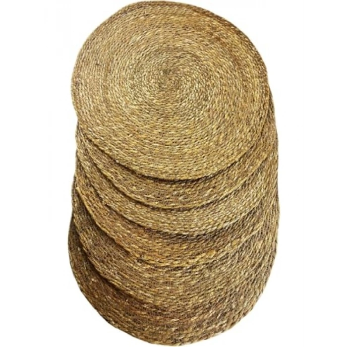 6 Adet Bambu Hasır Supla Seti, Şık Sofra Dekorasyonu için 30 Cm