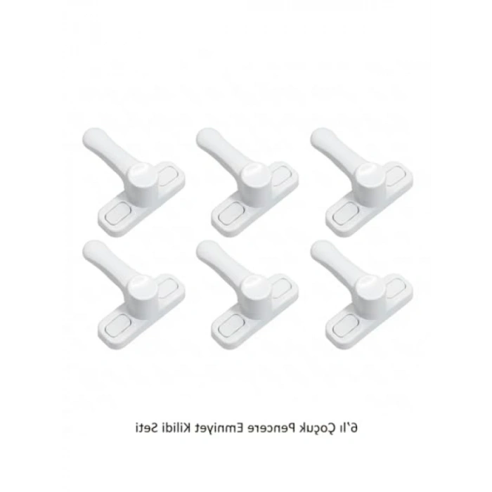 6 Adet Kapı ve Pencere Emniyet Kilidi – Çocuk Güvenliği için Pratik Set