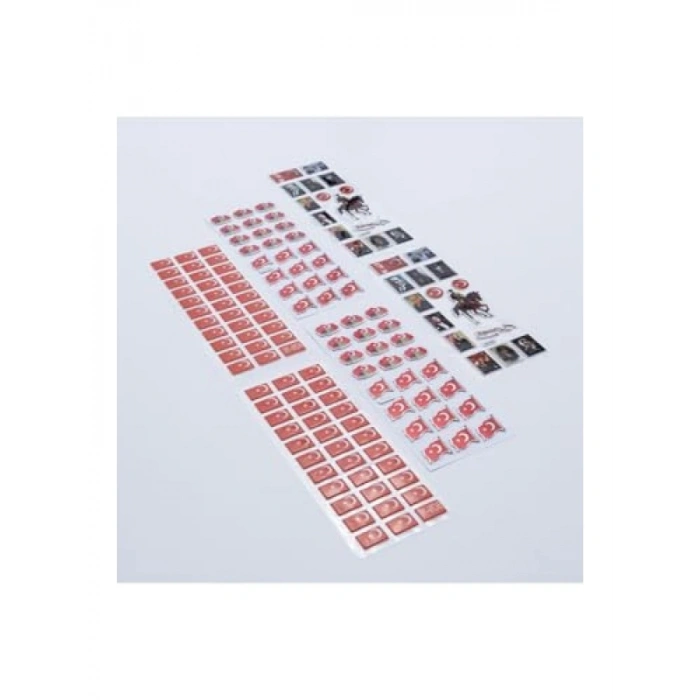 6 Adet Karışık Kabartmalı Yapışkan Sticker Seti