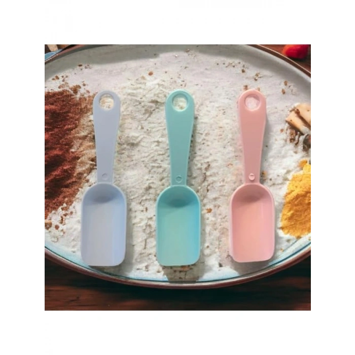 6 Adet Minik Baharat Kaşığı - Plastik Materyal