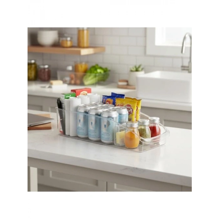 6 Adet Şeffaf Buzdolabı Düzenleyici Seti - Ekonomik Çoklu Paket