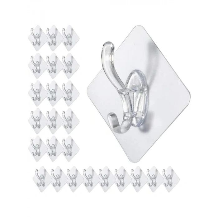 6 Adet Şeffaf Kendinden Yapışkanlı Askı - Çok Amaçlı