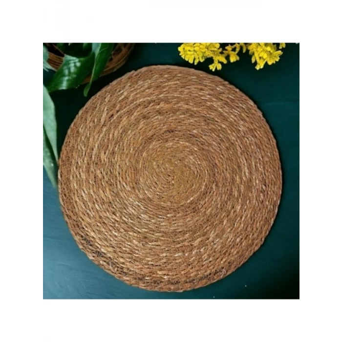 6 Adet Yuvarlak İpli Hasır Amerikan Servisi Supla