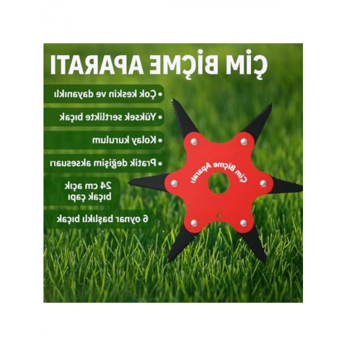 6 Bıçaklı Ergonomik Çim Biçme Aparatı
