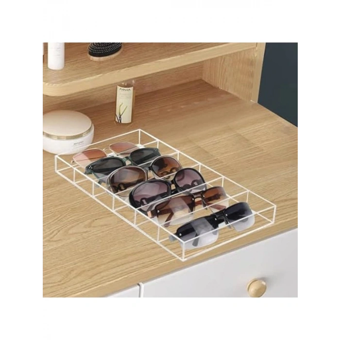 6 Bölmeli Pleksi Gözlük Standı