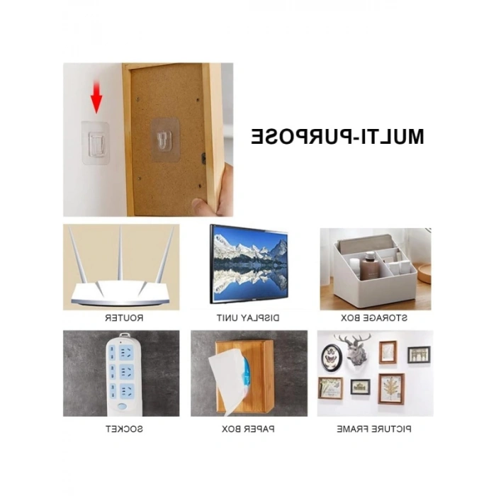 6 Çift Yapışkanlı Asma Aparat Kanca Seti