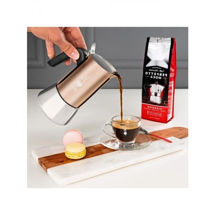 6 Fincan Kapasiteli Paslanmaz Çelik Ocak Üstü Espresso Pişirici