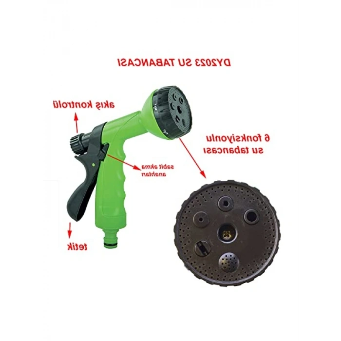6 Fonksiyonlu Tetikli Bahçe Sulama Tabancası