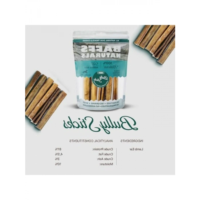 6 İnç Kalın Standart Bully Sticks, Lezzetli ve Uzun Süreli Ödül