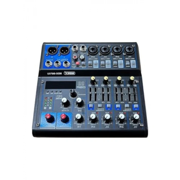 6 Kanal Ses Mikseri - DSP Efektli, USB, Bluetooth