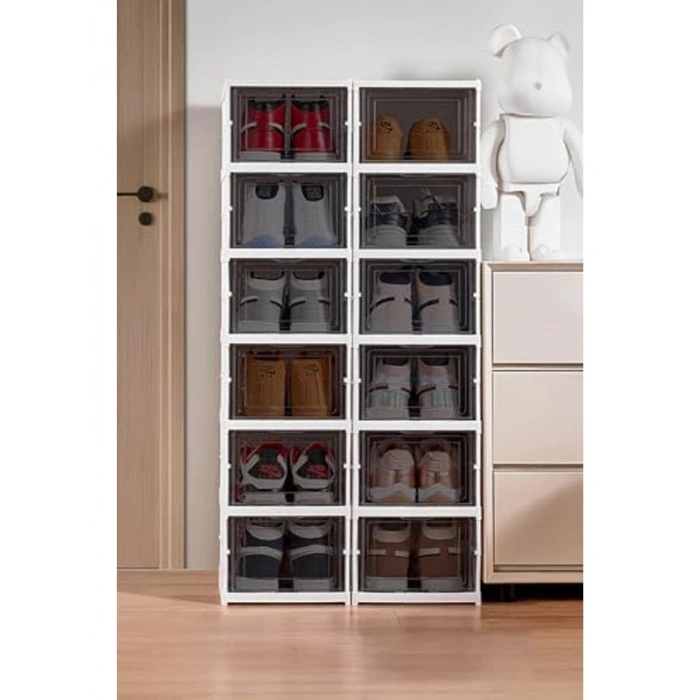 6 Katlı Portatif Organizer, Ayakkabılık ve Depolama için Kullanışlı Çözüm