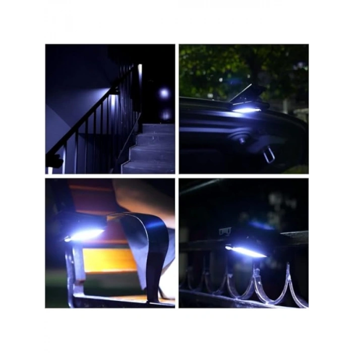 6 LEDli Güneş Enerjili Kıskaçlı Sokak Lambası, Hareket Sensörlü