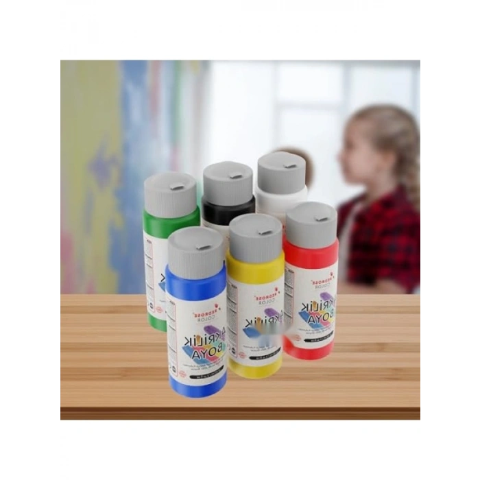 6lı Ana Renkler Akrilik Boya Seti (6x60ml)