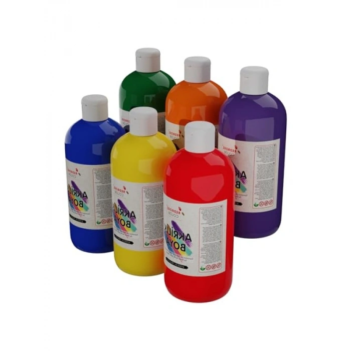 6lı Ara Renkler Akrilik Boya Seti, 500gr