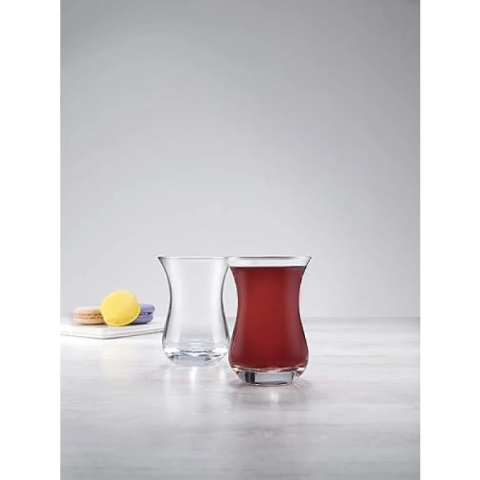 6lı Çay Bardağı Seti - Pencereli Kutu