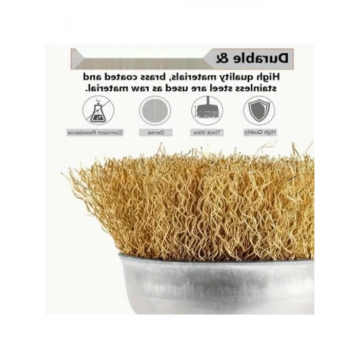 6lı Çelik Tel Çanak Fırça Seti, Temizleme ve Zımpara Aparatı