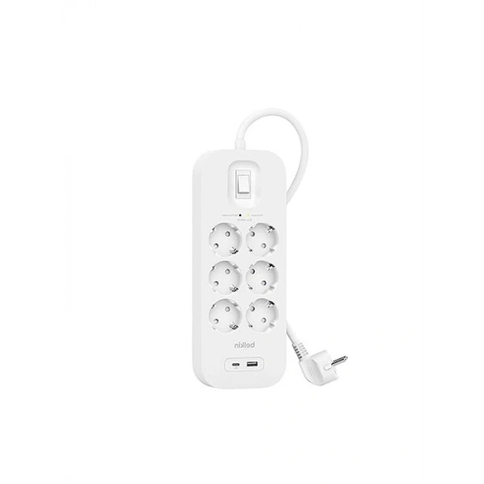 6lı Çoklu Priz, Yüksek Gerilim Koruması, 2 m Güç Kablosu