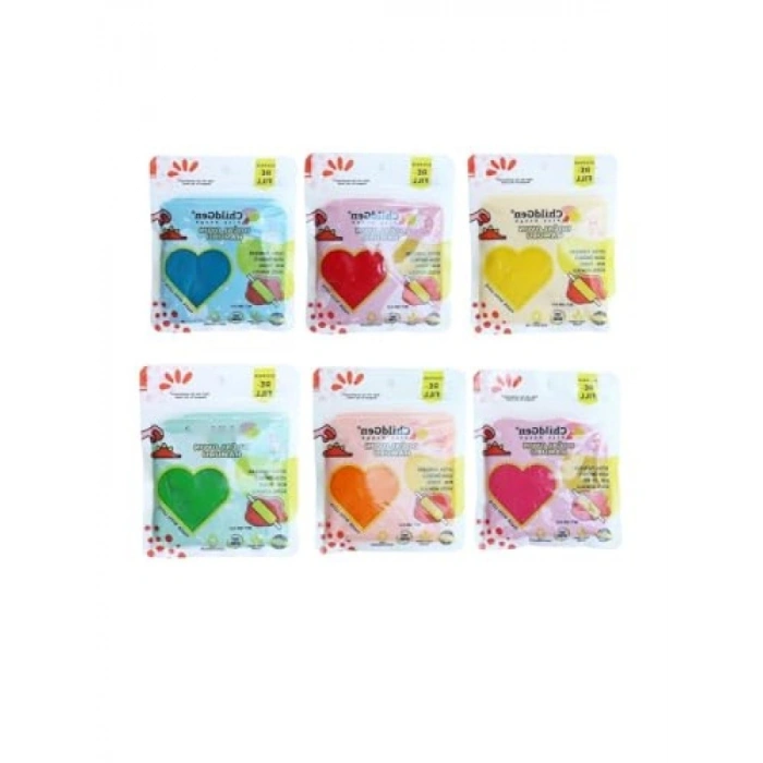 6lı Geri Dönüştürülebilir Oyun Hamuru Seti (125 gram)