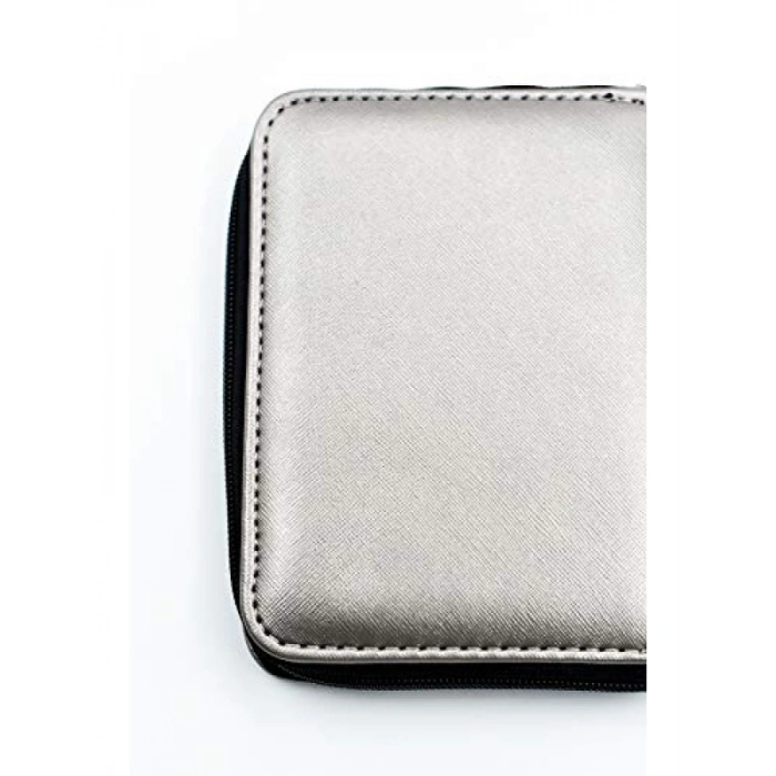 6lı Kalem Kılıfı, Su Geçirmez Gri PU Deri