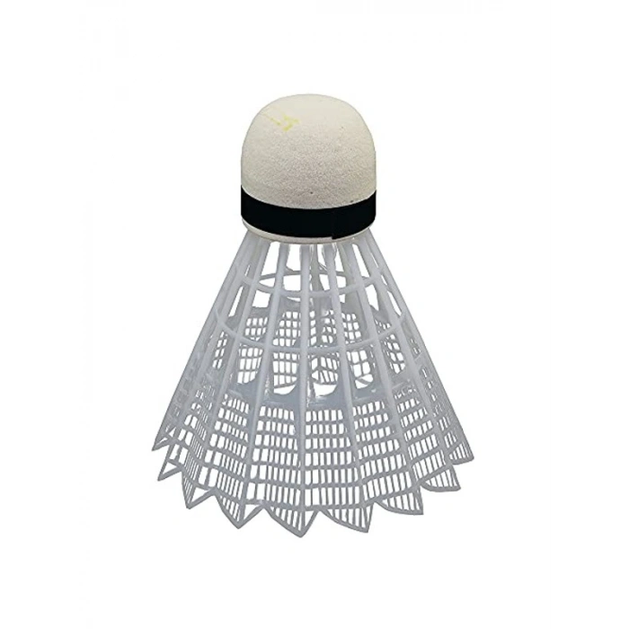6lı Plastik Badminton Topu, Beyaz Renk Seçeneği ile Tek Beden