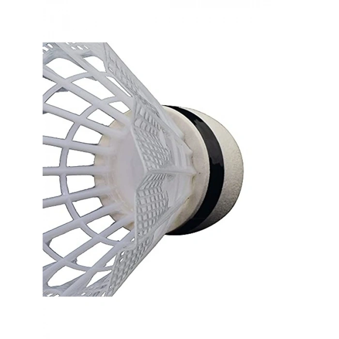 6lı Plastik Badminton Topu, Beyaz Renk Seçeneği ile Tek Beden