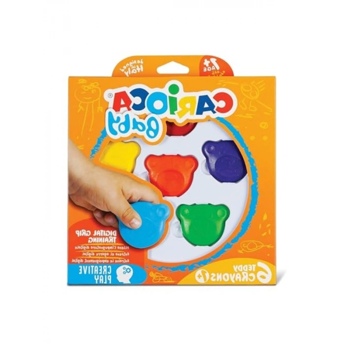 6lı Renkli Bebek Boya Kalemi Seti, 1 Yaş ve Üstü İçin