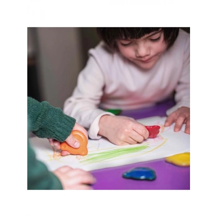 6lı Renkli Teddy Bebek Crayons - 1 Yaş ve Üzeri