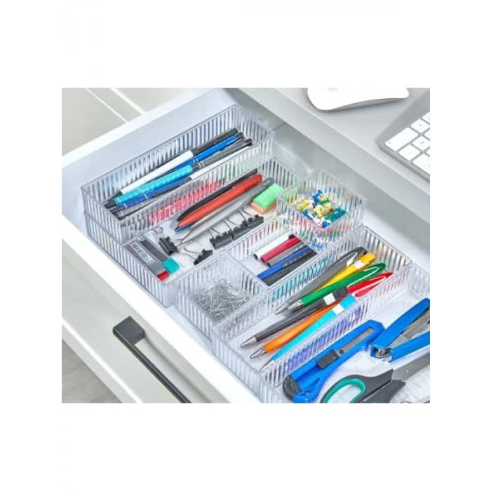 6lı Şeffaf Çekmece Düzenleyici Seti, Plastik Organizer Kutular