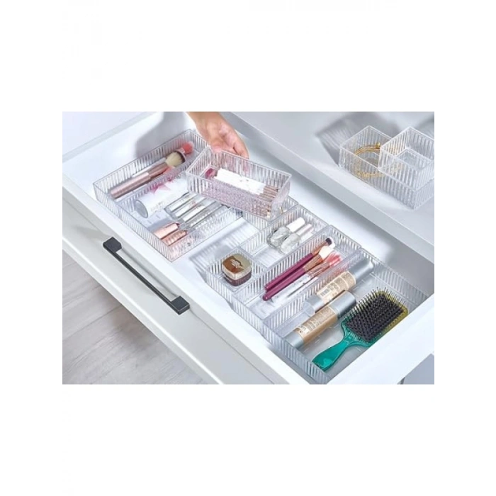 6lı Şeffaf Çekmece Düzenleyici Seti, Plastik Organizer Kutular