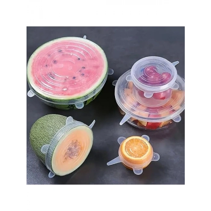 6lı Silikon Streç Kapak Seti - BPA İçermez