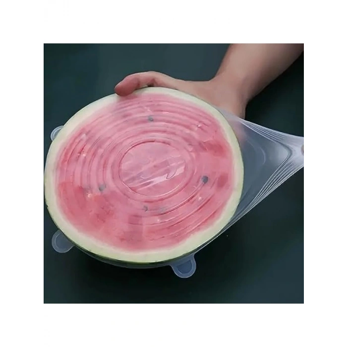 6lı Silikon Streç Kapak Seti - Hava Geçirmez