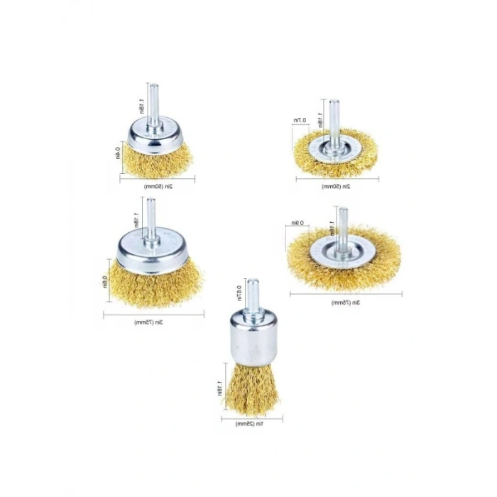 6lı Tel Fırça Seti ile Temizleme Uçları