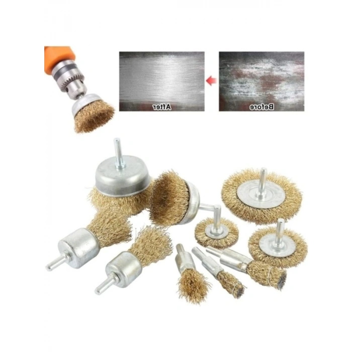 6lı Tel Fırça Seti ile Temizleme Uçları