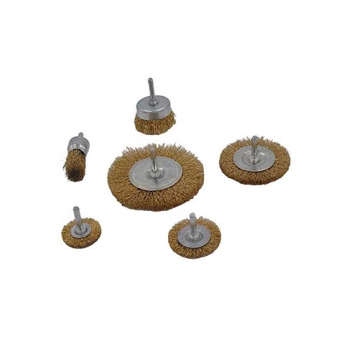 6lı Tel Fırça Seti - Pas, Yağ, Kir ve Boya Çözücü