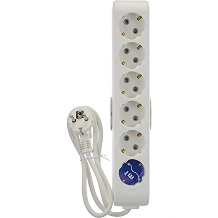 6lı Topraklı Kablolu Priz Seti, 1 Metre