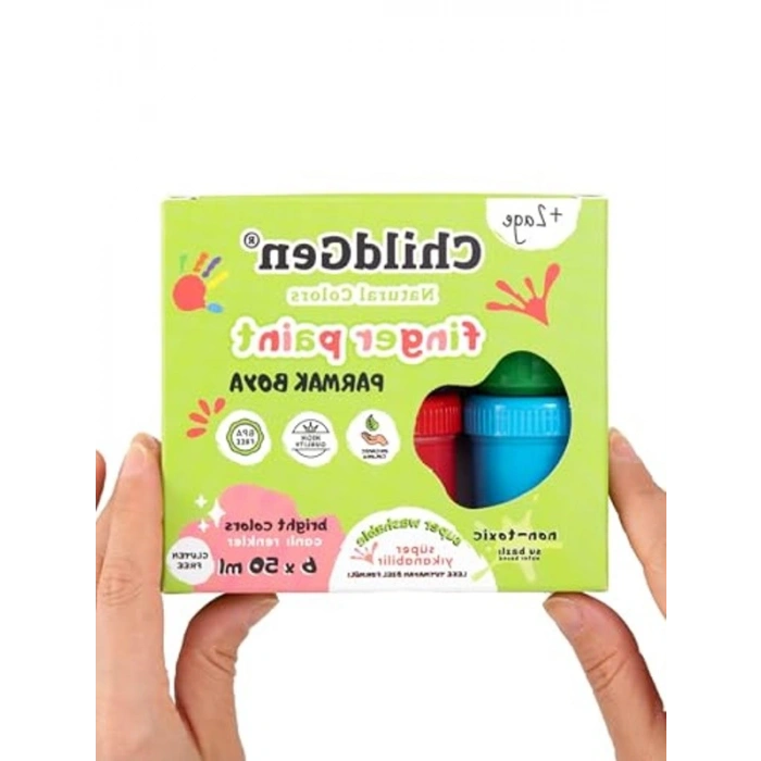 6lı Yıkanabilir Parmak Boya Seti, 50gr Her Bir Tüp