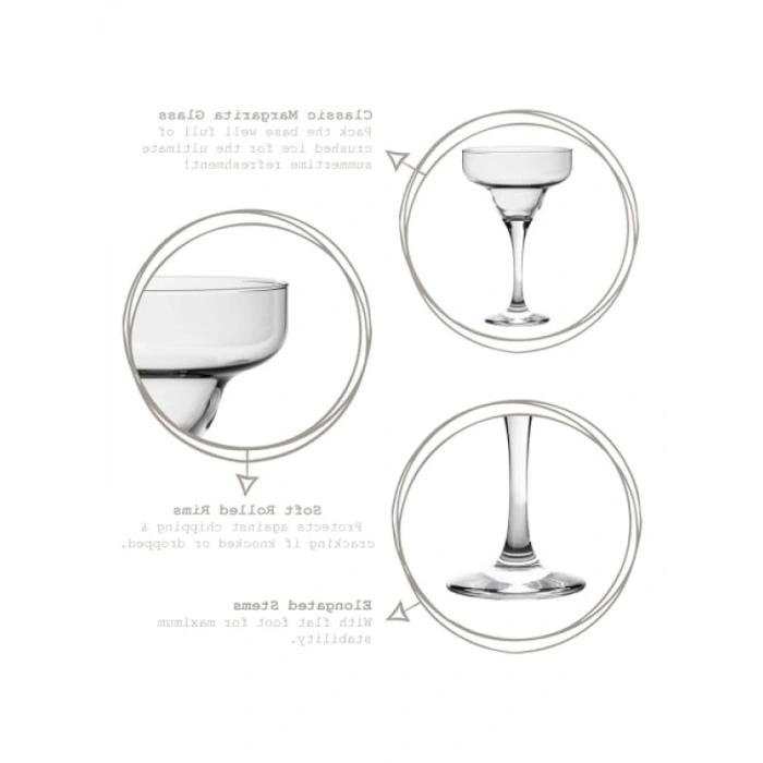 6lı Yüksek Kalite Cam Kokteyl Bardağı