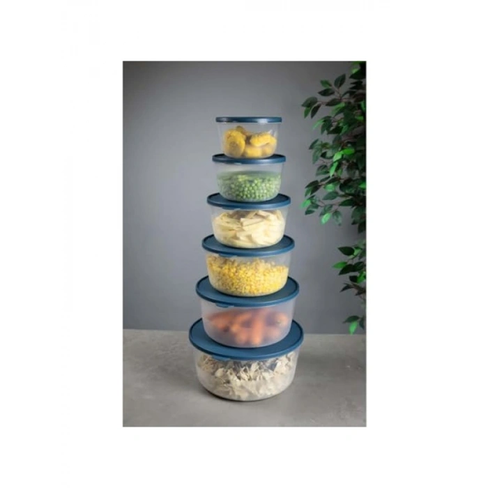 6lı Yuvarlak Sızdırmaz Gıda Saklama Seti