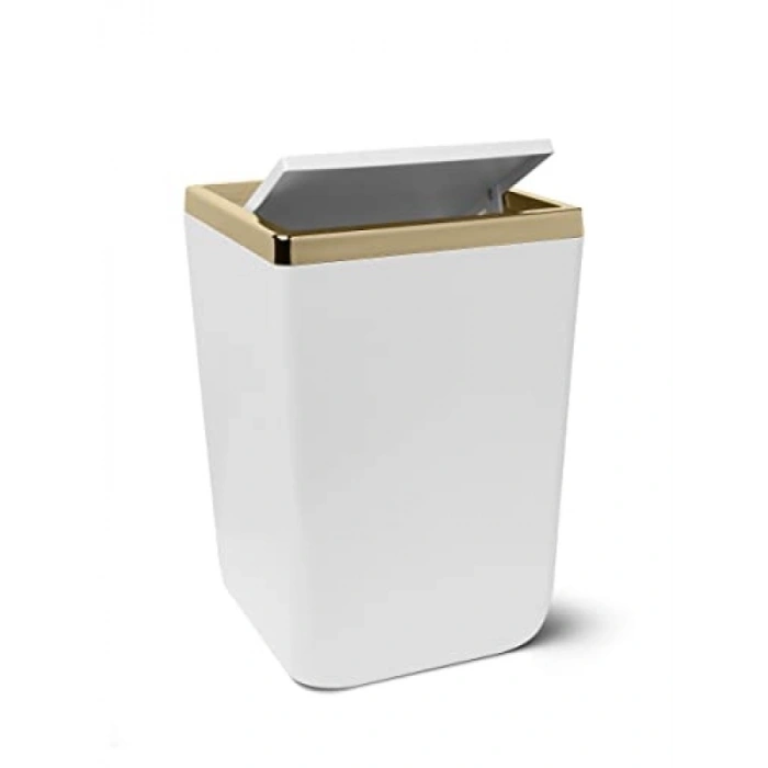 6 LT Kapasiteli Beyaz Çöp Kovası