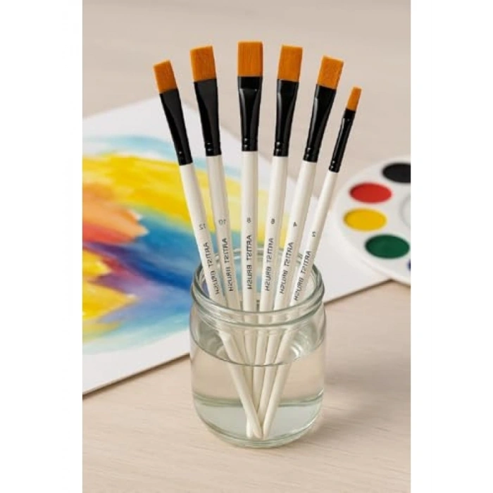 6 Parça Akrilik ve Yağlıboya Fırça Seti