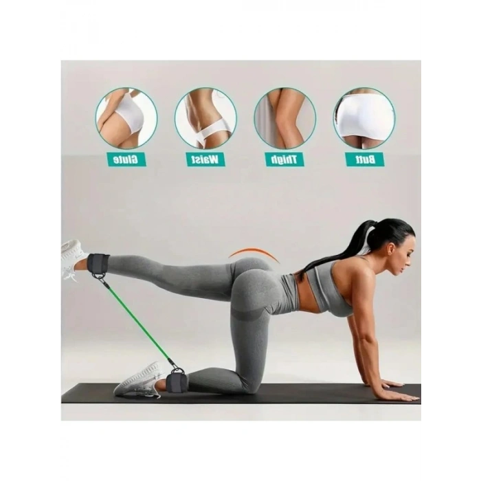 6 Parça Bacak Egzersiz Seti ile Direnç Lastiği