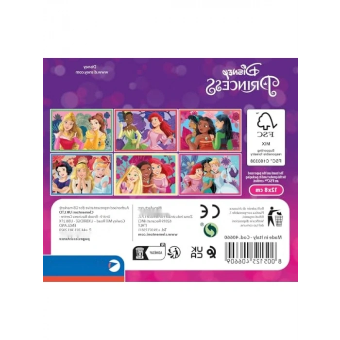 6 Parça Dayanıklı Küp Puzzle - Prenses Teması