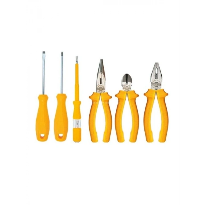 6 Parça Profesyonel El Aletleri Seti, Ergonomik Tasarım, Kutulu