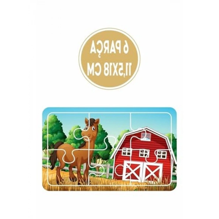 6 Parça Puzzle Seti, 6 Adet Farklı Şekilde Eğlenceli Oyun Deneyimi
