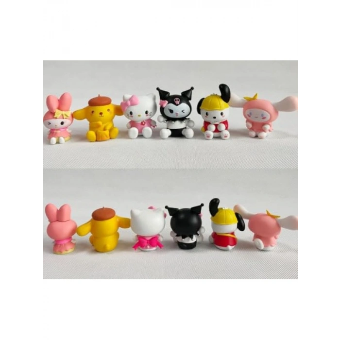 6 Parça PVC Figür Seti - Sevimli Karakterler